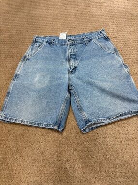 Carhartt Men's Light Blue Denim Cargo Shorts